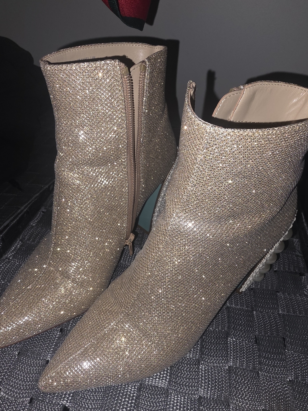 Betsey Johnson Sparkling Gold Women's Ankle Boots